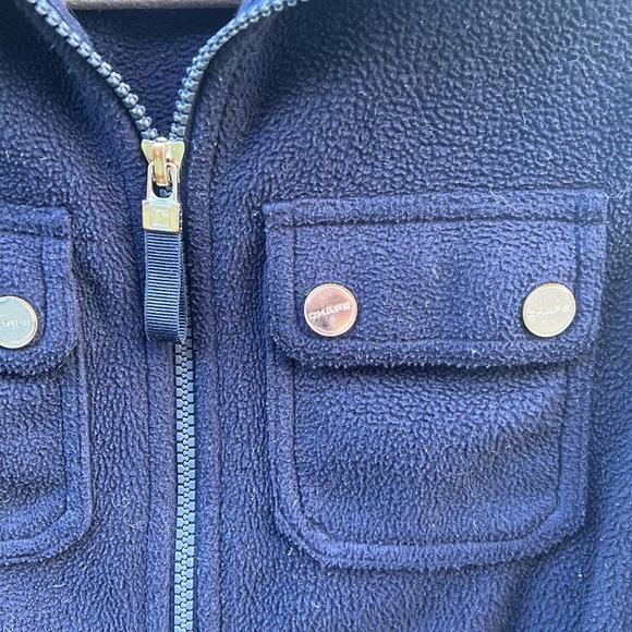 Ladies navy fleece vest by Chaps - Picture 3 of 4